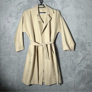 MaxMara Trench Coat Womens Size 8 Beige Belted Classic Staple Luxury Jacket